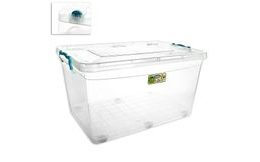 Plastic Storage Box with Wheels 50 L