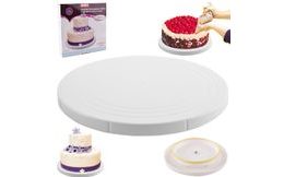 Cake turntable Lazy Susan (for serving, icing and decorating) 39 cm + free gift