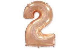 Balloon foil numerals pink - Pink 115 cm - 8