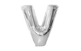 Balloon foil letter "V" 115 cm