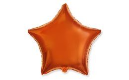 Balón foliový 45 cm Hvězda oranžová
