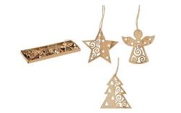 ozdoby dřevěné set závěsymix 9ks/6,5x6,5cm XC2018905 8885851