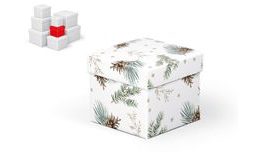 krabice dárková vánoční C-V006-B 10x10x9cm 5370932