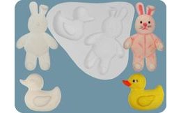 Silicone mould - rabbit and duck