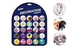 Decorative Round Magnet 3.5cm Mix 12