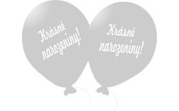 Balónek stříbrný Krásné narozeniny!