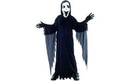 Dětský kostým démon " VŘÍSKOT " (hábit, kapuce s maskou) 120/130 - Halloween