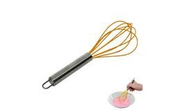 Stainless steel/silicone whisk