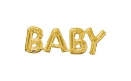 BABY foliový balónek zlatý 66cm x 22cm