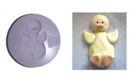 Silicone mould - Stork with baby