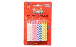 Birthday candles (4 colours) - 12 candles without stands