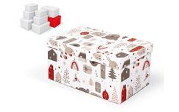 krabice dárková vánoční B-V007-H 30x19x15cm 5370930