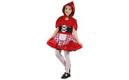 Dětský kostým Červená karkulka (šaty, plášť s kapucí) 130/140 cm