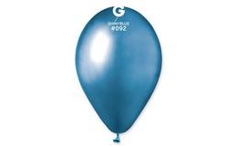 Balónek chromovaný 1 KS lesklý modrý - průměr 33 cm
