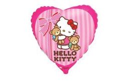 Balón foliový 45 cm Hello Kitty s medvídky