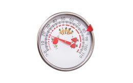 Oven and smokehouse thermometer - stainless steel