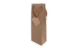 Wine gift bag 12x36 cm NATURE
