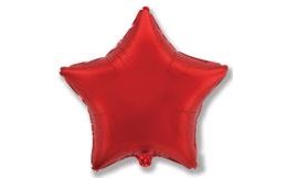 Balloon foil 45 cm Star red