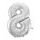 Balón foliový číslice stříbrná- SILVER 115 cm - 8