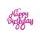 Pink cake topper Happy Birthday 14 cm