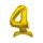 Zlatý fóliový balón číslica na podstavci, 74 cm - 4