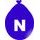 Balónek písmeno N modré