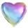 Rainbow Heart Foil Balloon - 45cm