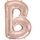 Písmeno B růžovo-zlaté foliový balónek 83 cm