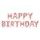 Balloon foil sign HAPPY BIRTHDAY - letter size 35cm - rose gold 340x35cm - Balloon