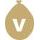 Balónek písmeno V zlaté
