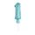 Balloon foil numerals - 1 - LIGHT BLUE 12,5 cm with holder