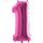 Balloon foil numbers pink - Pink 115 cm - 1