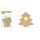 stromek závěs dřevěný zlatý 12ks/4,5cm XC20181275 8885855