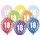 Silné balóny 30 cm metalický mix - narodeniny č. 18