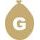Balónek písmeno G zlaté