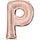 Písmeno P růžovo-zlaté foliový balónek 83 cm