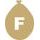 Balónek písmeno F zlaté