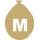 Balónek písmeno M zlaté