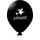 Čarodějnice na koštěti balónek černý