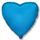 Fólia léggömb 45 cm kék szív