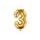 Balón foliový číslice zlatá 35 cm - 3 (NELZE PLNIT HELIEM)