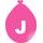 Balónek písmeno J růžové