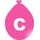 Balónek písmeno C růžové