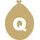 Balónek písmeno Q zlaté