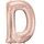Písmeno D růžovo-zlaté foliový balónek 83 cm