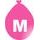 Balónek písmeno M růžové
