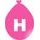 Balónek písmeno H růžové