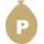 Balónek písmeno P zlaté