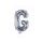 Fóliový balón písmeno "G", 35 cm, strieborný (NELZE PLNIT HELIEM)