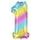 Balloon foil numbers Rainbow 115 cm - 1